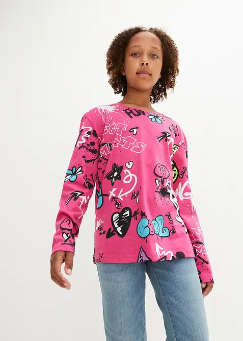 Maglia boxy in puro cotone biologico (pacco da 2), bonprix