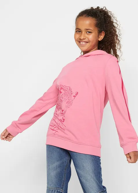 Felpa con cappuccio in puro cotone biologico, bonprix