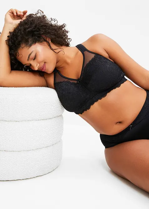 Reggiseno contenitivo senza ferretto con spalline imbottite, bonprix