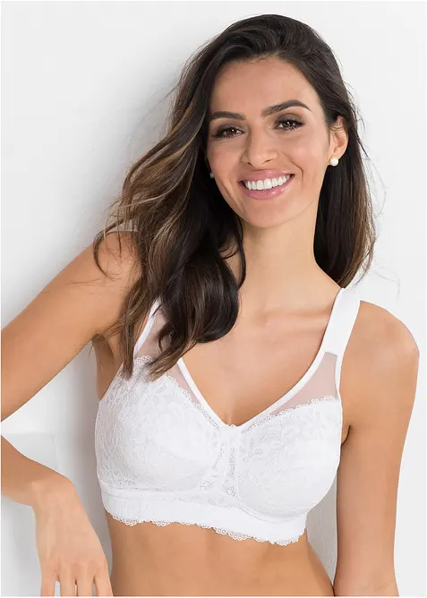 Reggiseno contenitivo senza ferretto con spalline imbottite, bonprix