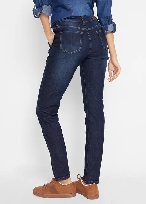 Jeans boyfriend elasticizzati e confortevoli, vita media, bonprix