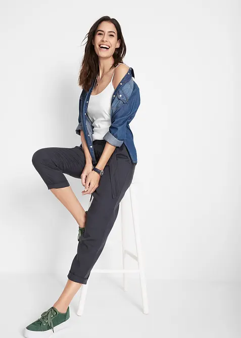 Top con spalline sottili in puro cotone (pacco da 3), bonprix