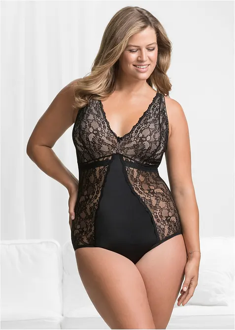 Body senza ferretto con pizzo delicato, bonprix
