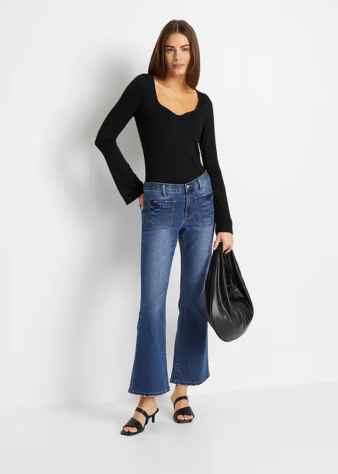 Maglia a maniche lunghe in misto viscosa, bonprix