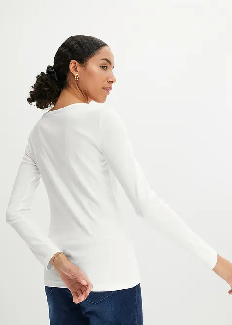 Maglia a maniche lunghe in puro cotone biologico, bonprix