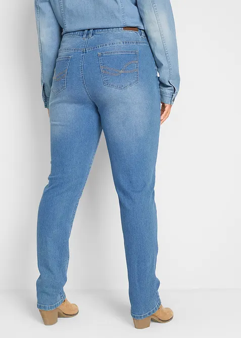 Jeans elasticizzati straight, vita media, bonprix