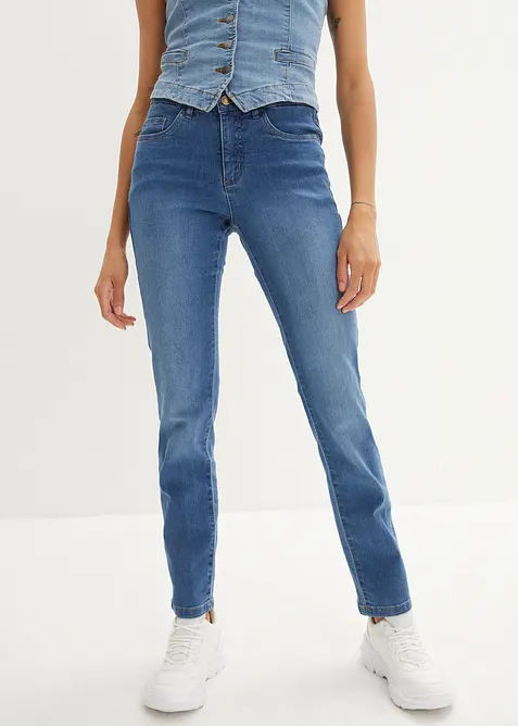 Jeans elasticizzati straight, vita media, bonprix
