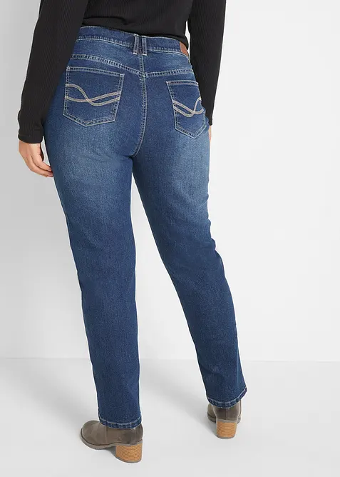 Jeans elasticizzati straight, vita media, bonprix
