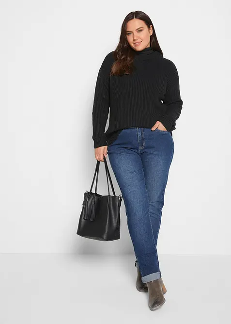 Jeans elasticizzati straight, vita media, bonprix