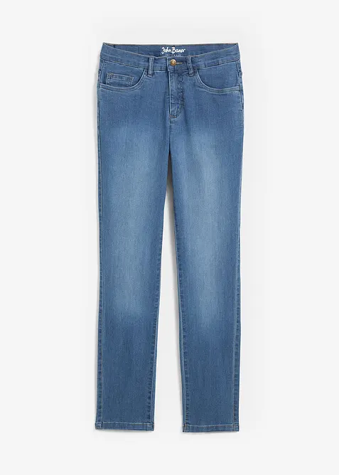 Jeans elasticizzati straight, vita media, bonprix