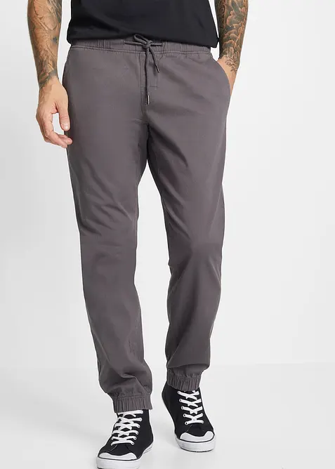 Pantaloni chino elasticizzati con elastico in vita relaxed fit, straight, bonprix