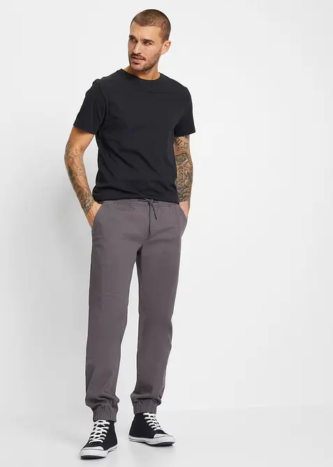 Pantaloni chino elasticizzati con elastico in vita relaxed fit, straight, bonprix