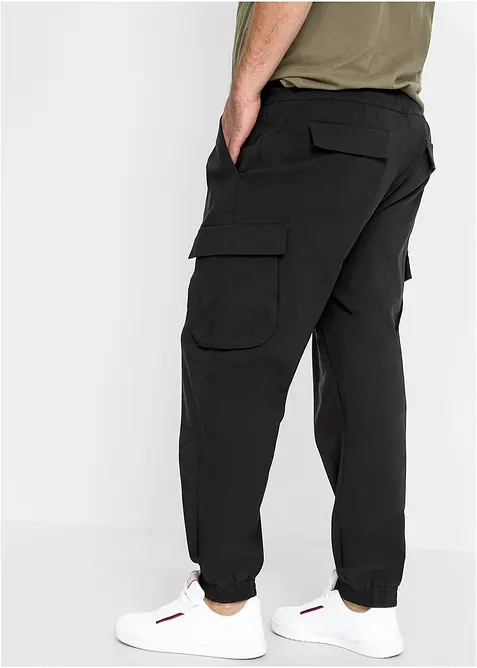 Pantaloni cargo elasticizzati con elastico in vita regular fit, straight, bonprix