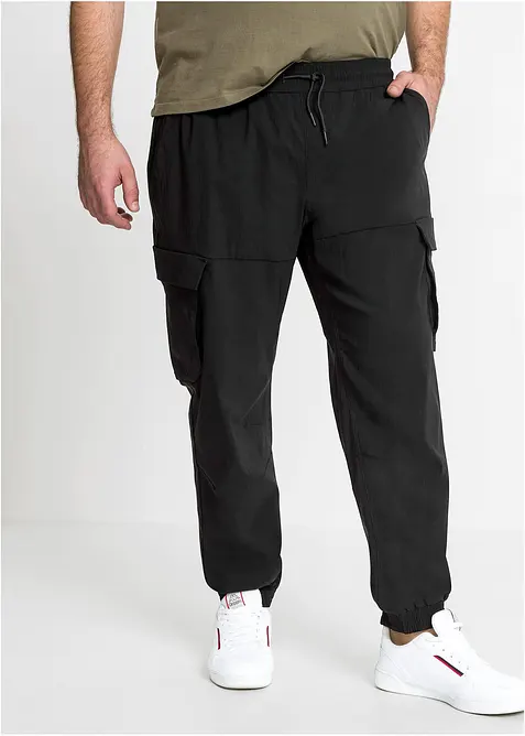 Pantaloni cargo elasticizzati con elastico in vita regular fit, straight, bonprix