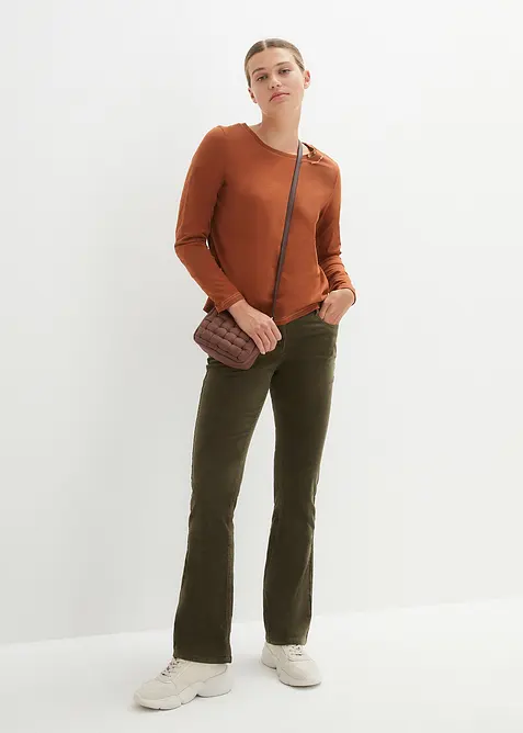 Maglia a maniche lunghe con bottoni decorativi, bonprix