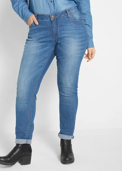 Jeans skinny elasticizzati, vita media, bonprix