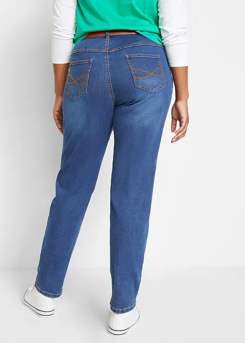Mom jeans elasticizzati, vita alta, bonprix