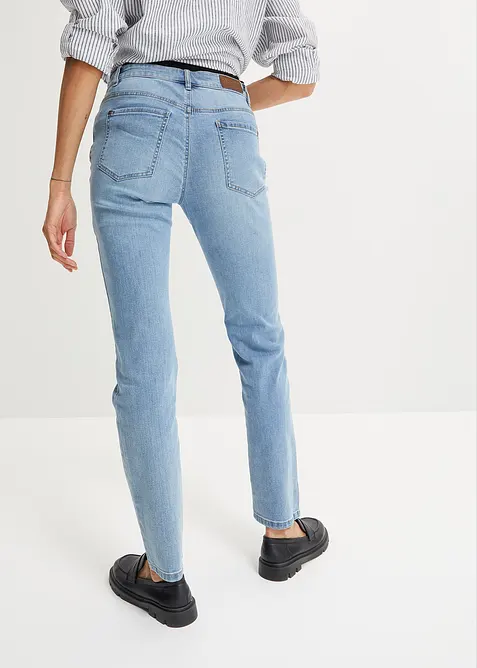 Jeans elasticizzati straight,  vita media, bonprix