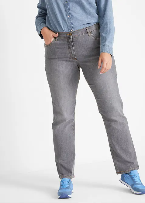 Jeans elasticizzati straight, vita media, bonprix
