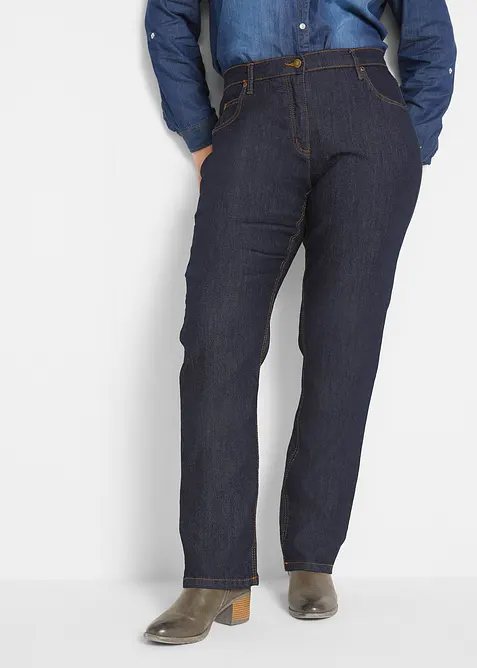 Jeans elasticizzati straight, vita media, bonprix