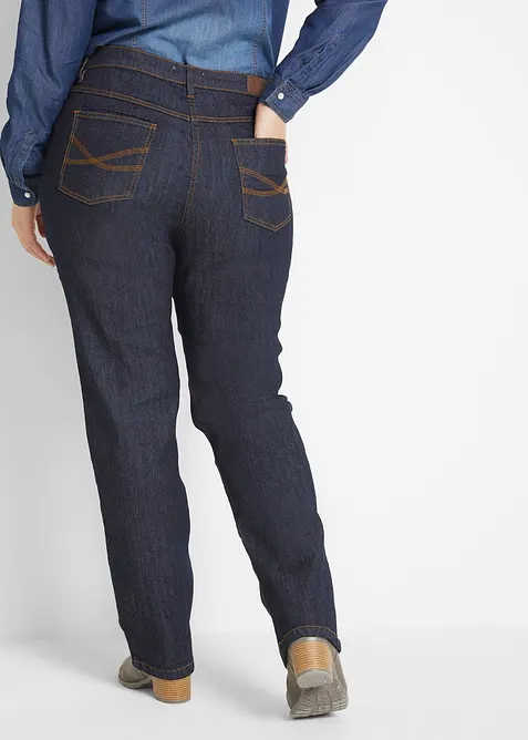 Jeans elasticizzati straight, vita media, bonprix