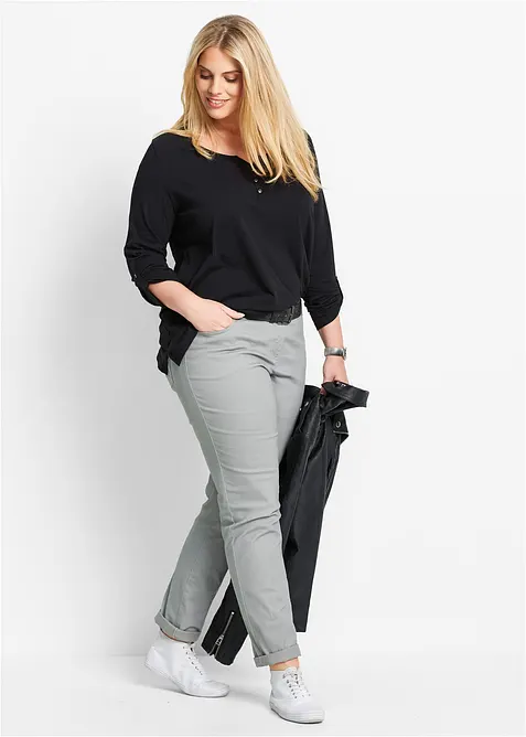 Maglia con bottoncini in puro cotone biologico, bonprix