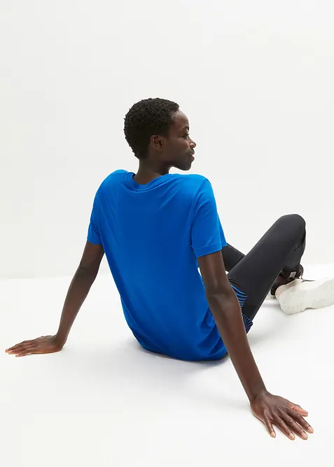 T-shirt lunga per sport effetto 2 in 1, bonprix