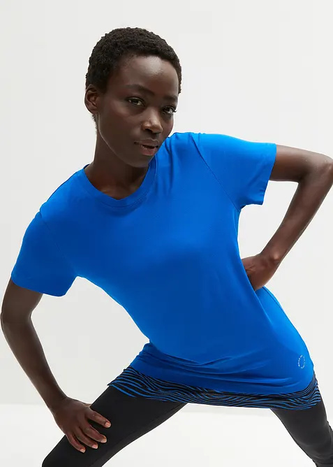 T-shirt lunga per sport effetto 2 in 1, bonprix