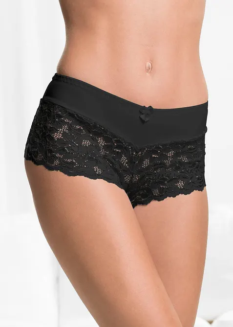 Culotte a vita alta con pizzo, bonprix