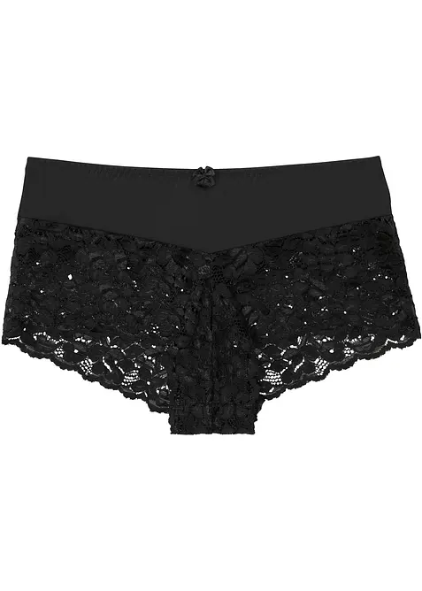 Culotte a vita alta con pizzo, bonprix