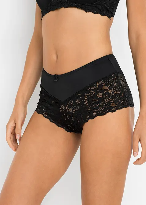 Culotte a vita alta con pizzo, bonprix