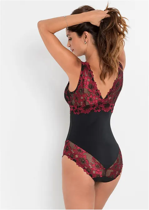 Body senza ferretto con pizzo floreale, bonprix