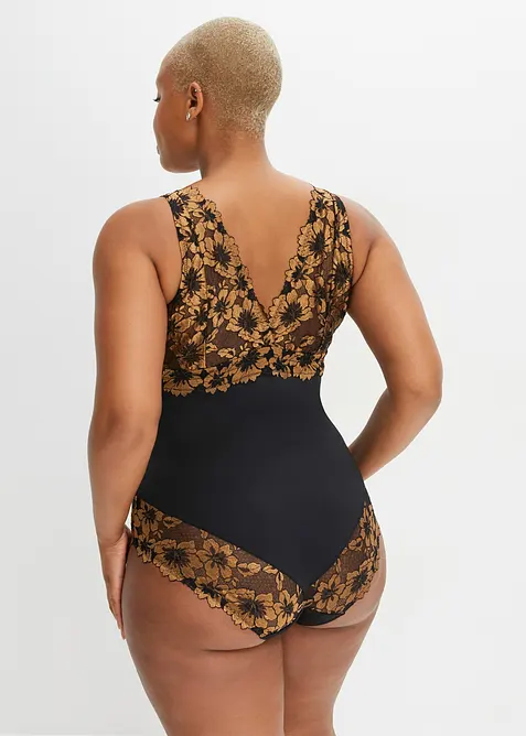 Body senza ferretto con pizzo floreale, bonprix