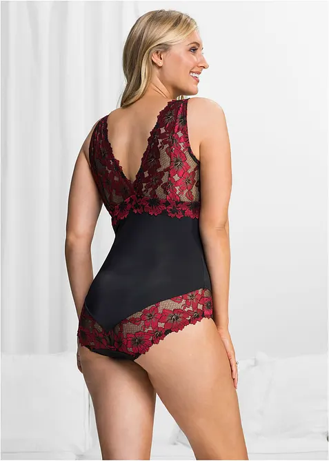 Body senza ferretto con pizzo floreale, bonprix