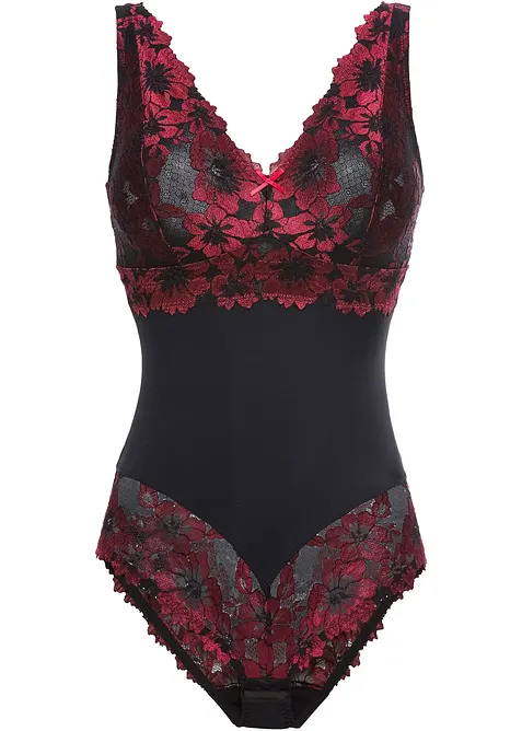 Body senza ferretto con pizzo floreale, bonprix