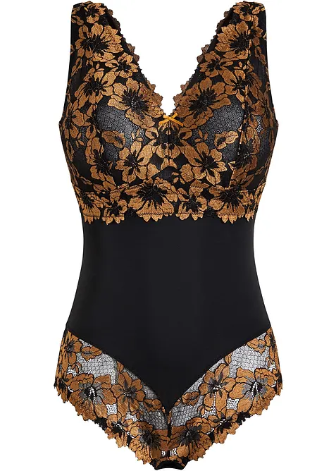 Body senza ferretto con pizzo floreale, bonprix