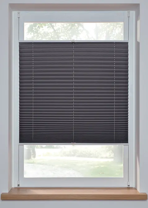 Tenda plissettata oscurante in tinta unita con retro bianco, bonprix