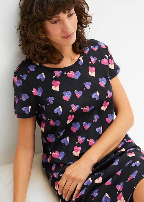 Camicia da notte corta in puro cotone biologico, bonprix