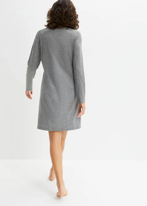 Camicia da notte corta a maniche lunghe, bonprix