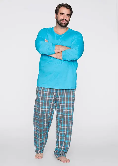 Pigiama a maniche lunghe in puro cotone, bonprix