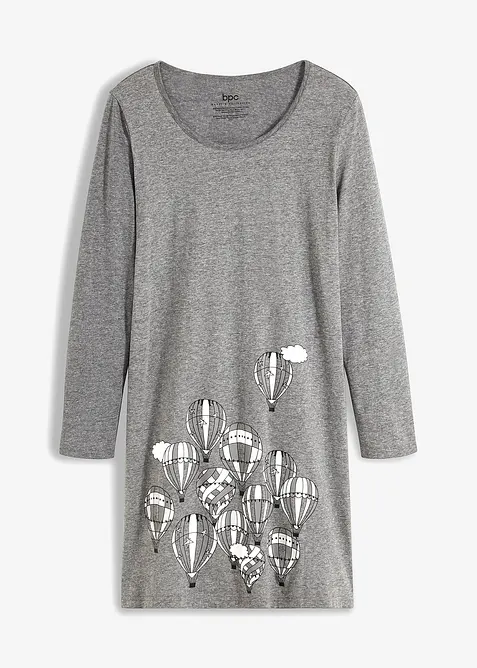 Camicia da notte corta a maniche lunghe, bonprix