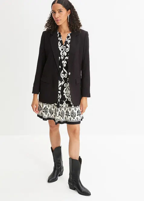 Abito tunica fantasia in viscosa fluente, bonprix