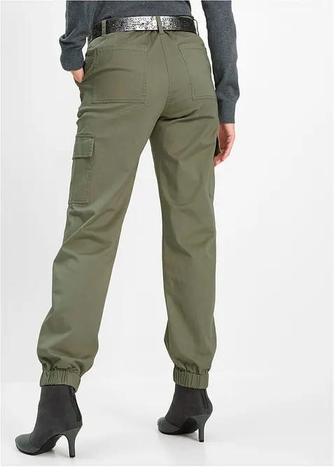Pantaloni cargo elasticizzati con cotone, bonprix
