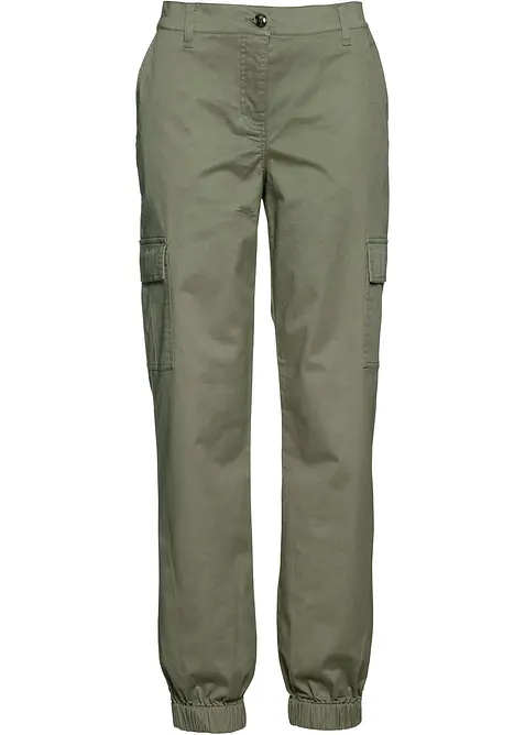 Pantaloni cargo elasticizzati con cotone, bonprix