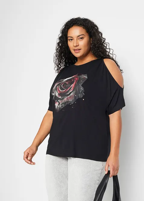 Maglia con cut-out in viscosa, bonprix