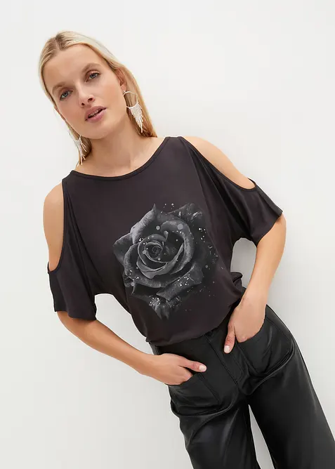 Maglia con cut-out in viscosa, bonprix