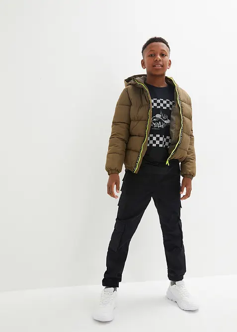 Pantaloni cargo elasticizzati con elastico in vita, regular fit, bonprix