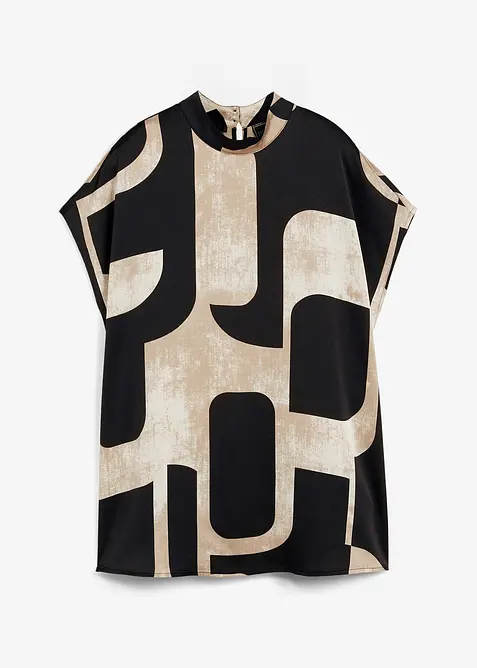 Blusa stile tunica in satin, bonprix