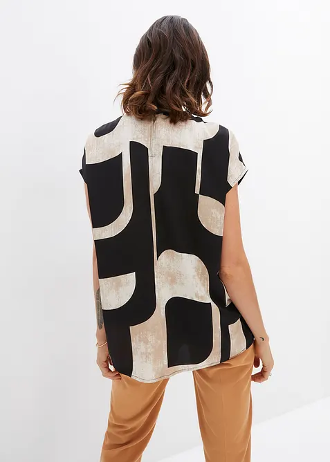 Blusa stile tunica in satin, bonprix