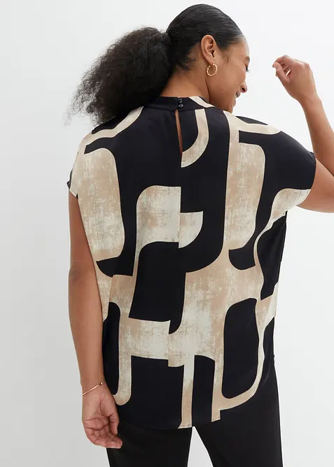 Blusa stile tunica in satin, bonprix